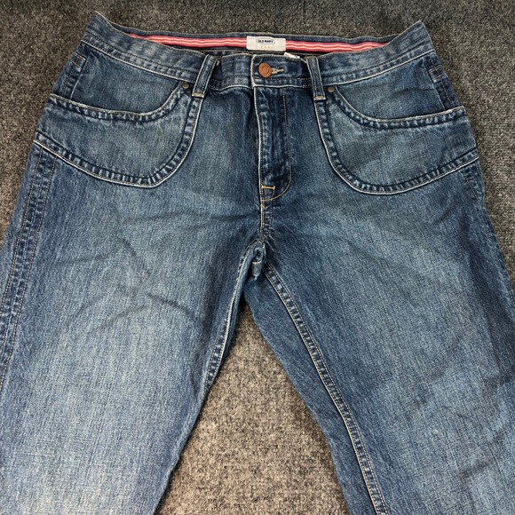 Old Navy Flare Jeans Mid Rise Blue Denim Distressed Bottoms Women Size 12 - Picture 4 of 10
